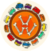 neonklok volkswagen bones